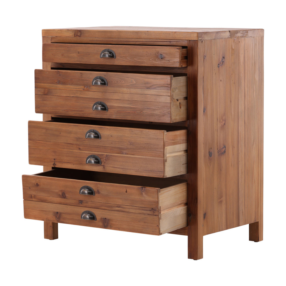 Furniture Classics Apothecary Four Drawers Wood Chest