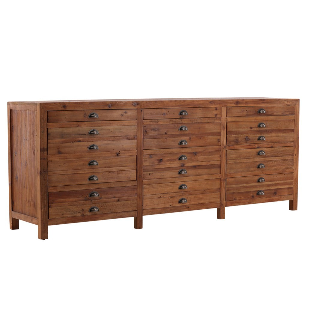 Furniture Classics Apothecary Twelve Drawers Wood Dresser