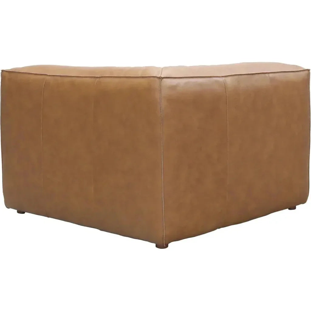 Form Tan Modular Leather Corner Chair Modular Component -- view 6