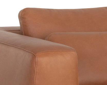 Burr Leather Upholstered Armchair