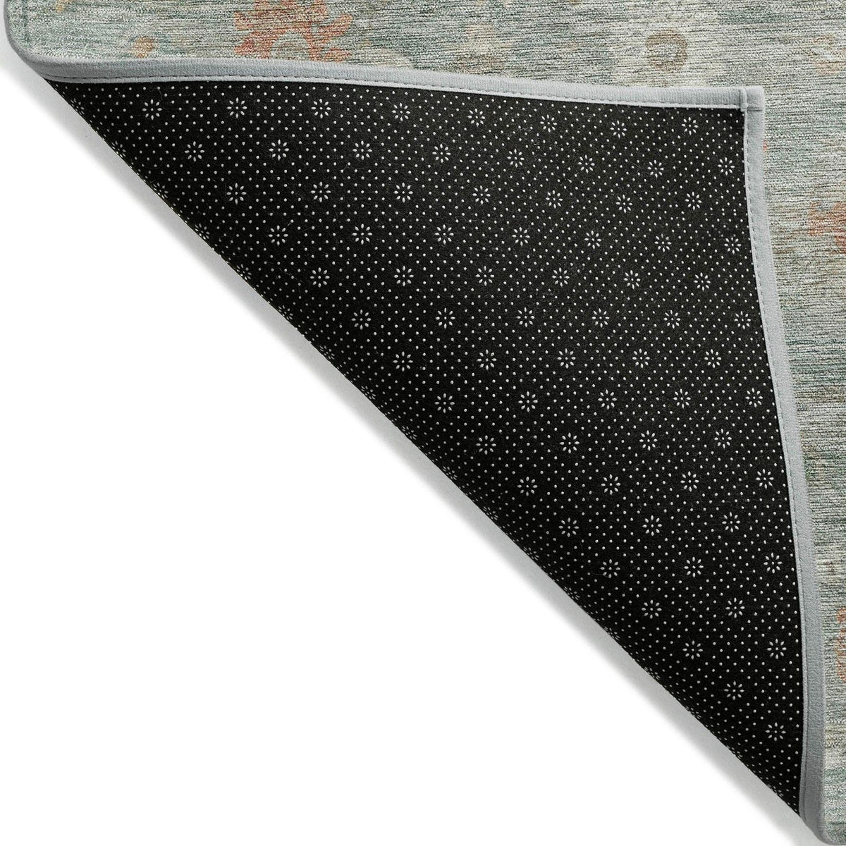 Laeara Green Washable Indoor-Outdoor Rug