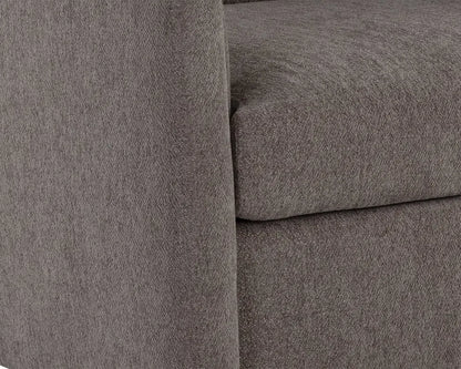 Birrit Fabric Upholstered Swivel Armchair