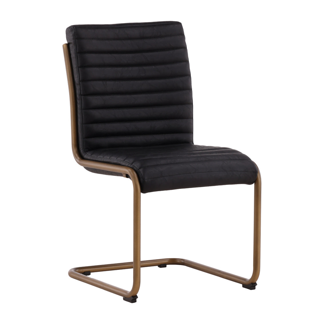 Furniture Classics Russotto Black Leather Dining Chair 2PC