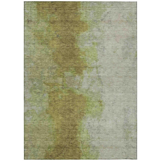 Iriel Green Washable Indoor-Outdoor Rug