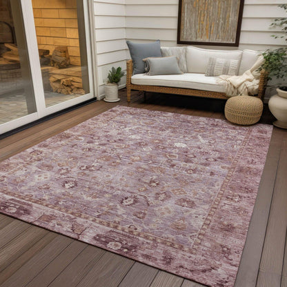 Laeel Pink Washable Indoor-Outdoor Rug