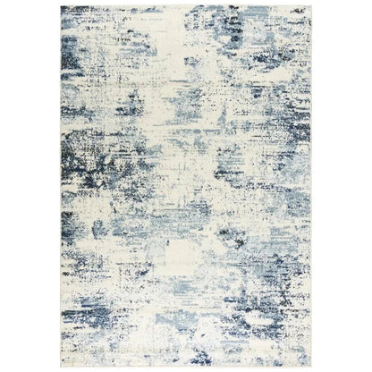 Coms Abstract Blue Kitchen Hallway Runner Rug