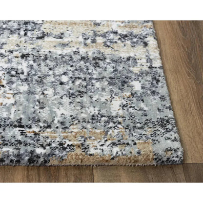 Begg Abstract Gray Large Area Rugs For Living Room -- gray