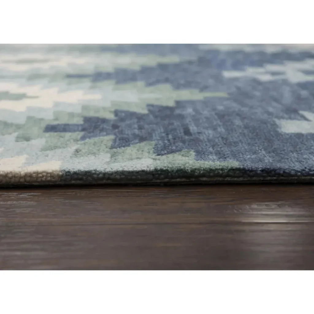 Cosc Wool Blue Hallway Kitchen Runner Rug - LOOMLAN - LOOMLAN - Area Rugs