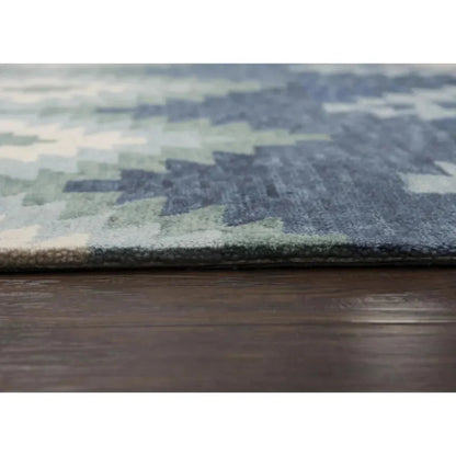 Cosc Wool Blue Hallway Kitchen Runner Rug - LOOMLAN - LOOMLAN - Area Rugs