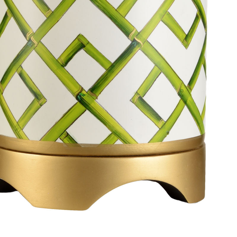 Bamboo Squares Hand-Painted Table Lamp