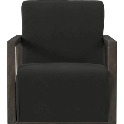 Asher Wood Black Accent Arm Chair