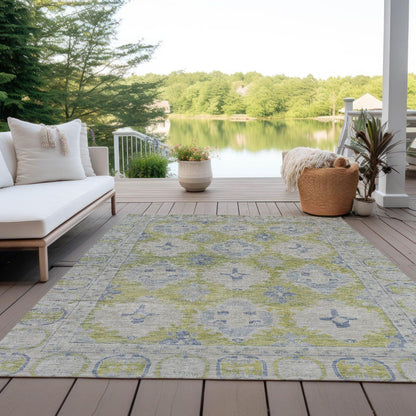 Jaelora Green Washable Indoor-Outdoor Rug