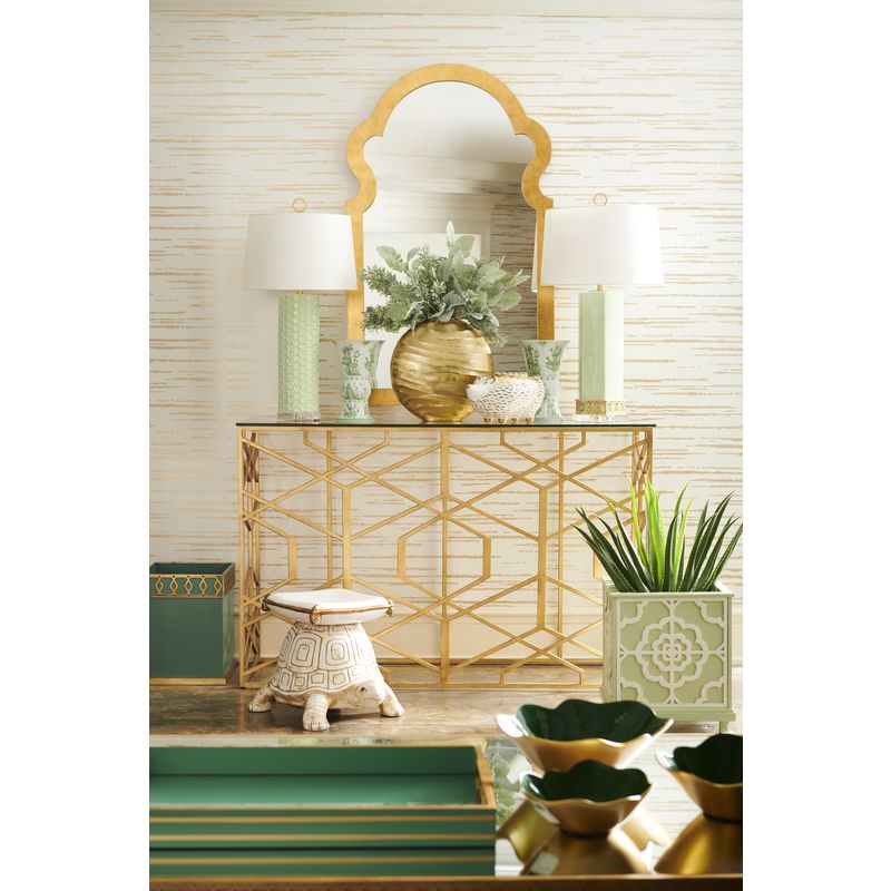 April Honeycomb Pattern Ceramic Table Lamp