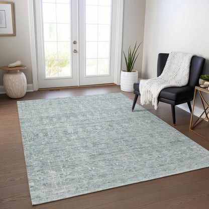 Irion Teal Washable Indoor-Outdoor Rug -- teal