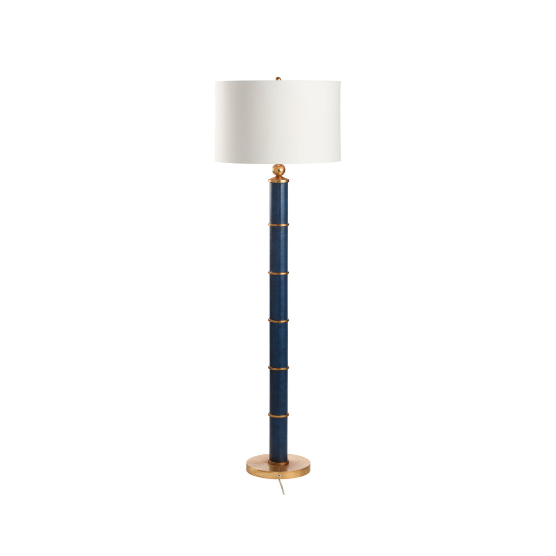 Leather Warp Blue Floor Lamp