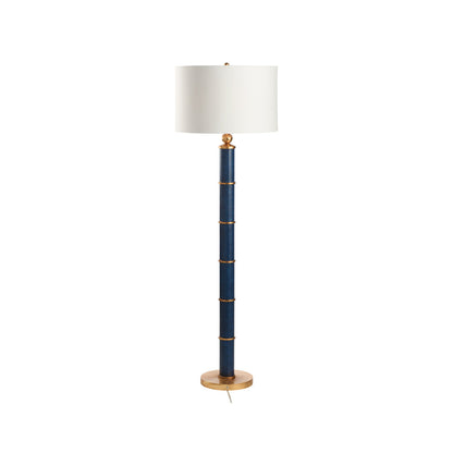 Leather Warp Blue Floor Lamp