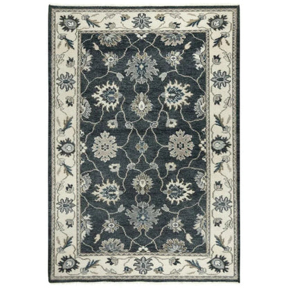 Clot Floral Charcoal Large Area Rugs For Living Room