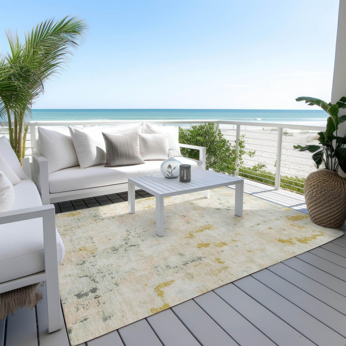 Jaelaris Brown Washable Indoor-Outdoor Rug -- brown
