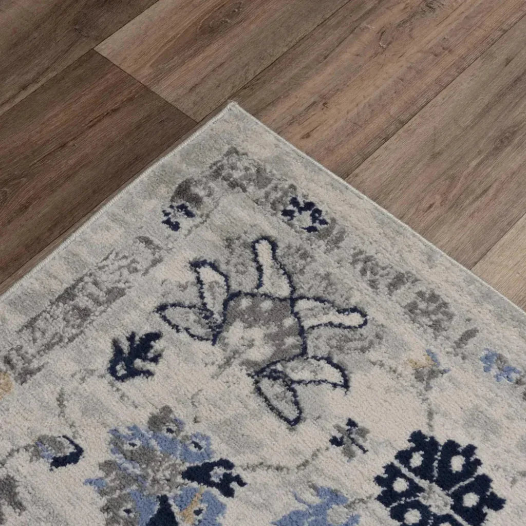 Dang Medallion Gray Kitchen Hallway Runner Rug - LOOMLAN - LOOMLAN - Area Rugs