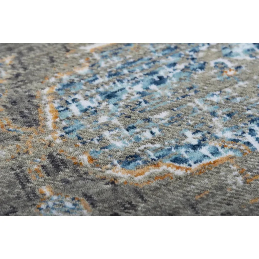 Diff Medallion Gray Large Area Rugs For Living Room - LOOMLAN - LOOMLAN - Area Rugs