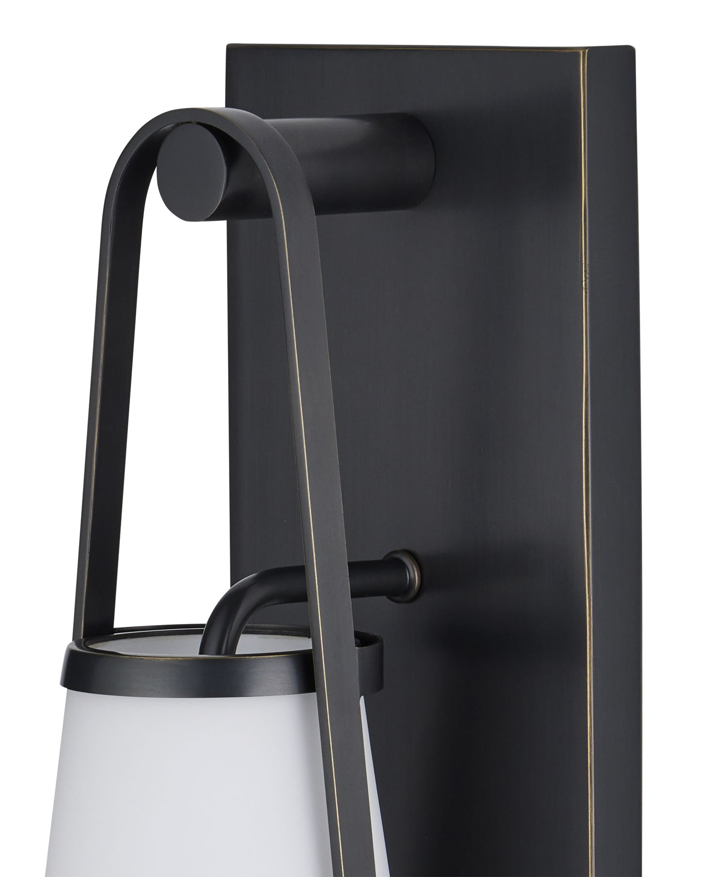 Brompton Metal and Glass Black Bath Wall Sconce