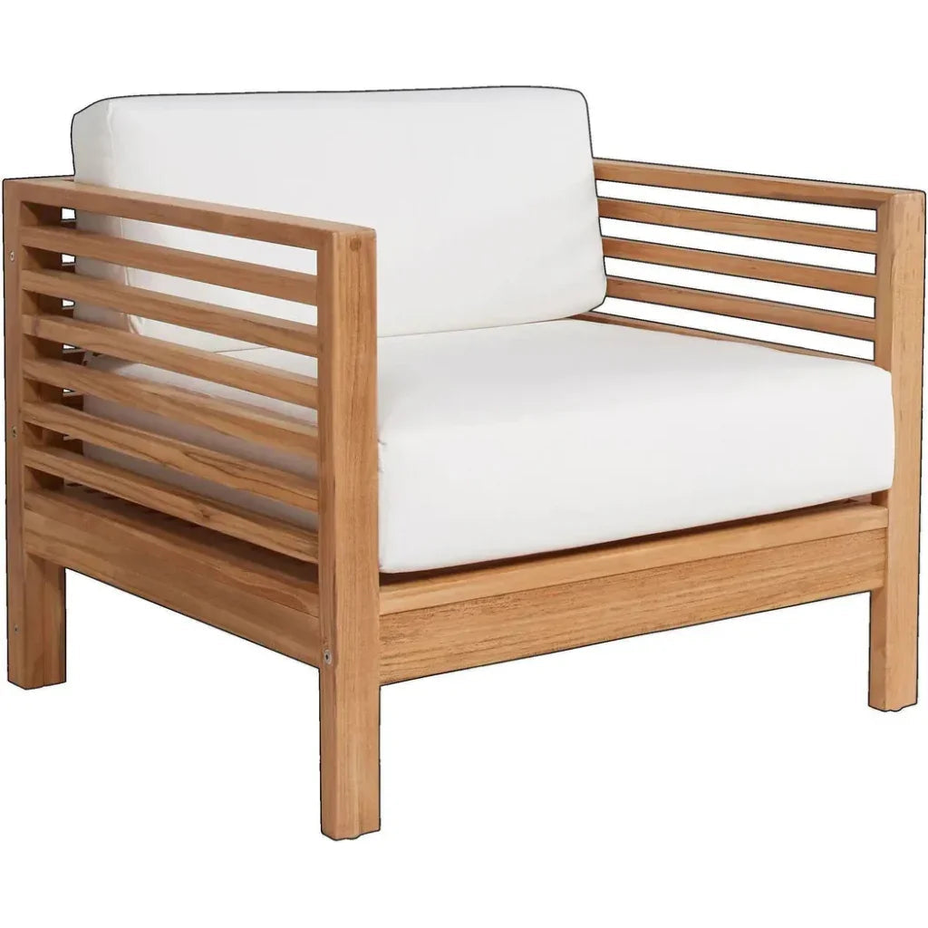 Soleil 2PC Teak Outdoor Lounge Set Sunbrella Cushion -- view 5
