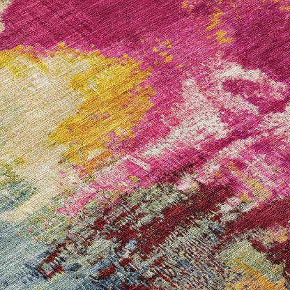 Iriara Red Washable Indoor-Outdoor Rug