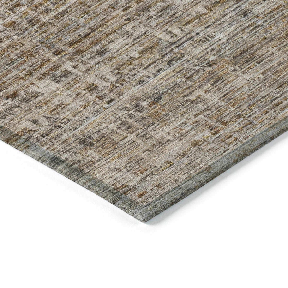 Irion Brown Washable Indoor-Outdoor Rug