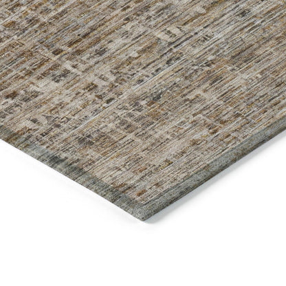 Irion Brown Washable Indoor-Outdoor Rug