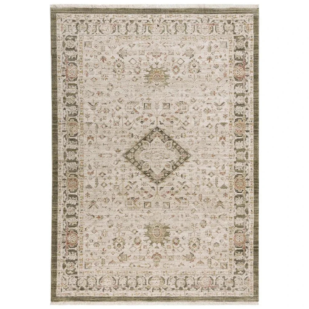 Cwch Medallion Natural Area Rugs For Living Room