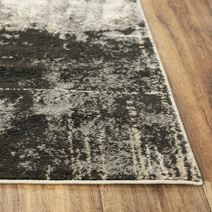 Comm Abstract Gray Kitchen Hallway Runner Rug -- gray