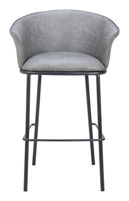 Garston Steel Gray Barstool