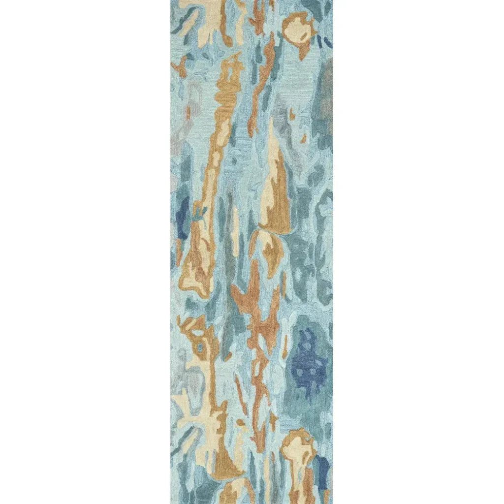 Bohr Abstract Blue Large Area Rugs For Living Room - LOOMLAN - LOOMLAN - Area Rugs