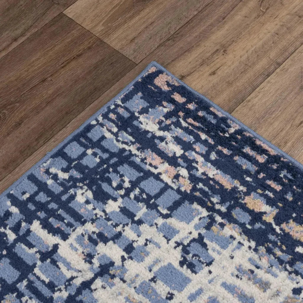 Dali Abstract Blue Kitchen Hallway Runner Rug - LOOMLAN - LOOMLAN - Area Rugs