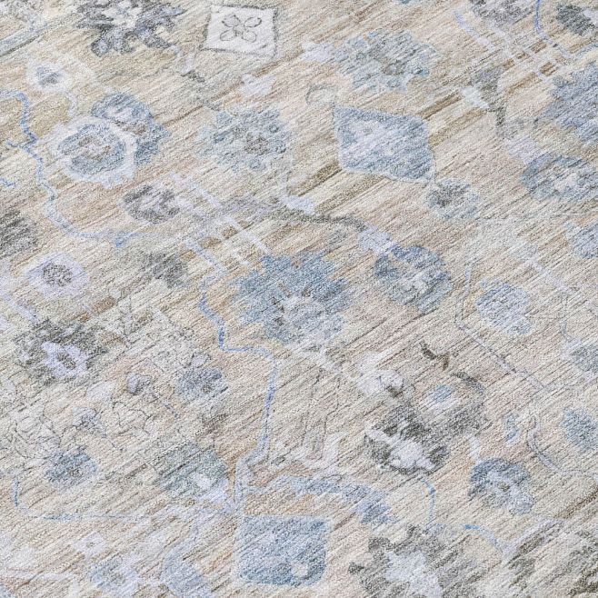 Laeel Beige Washable Indoor-Outdoor Rug
