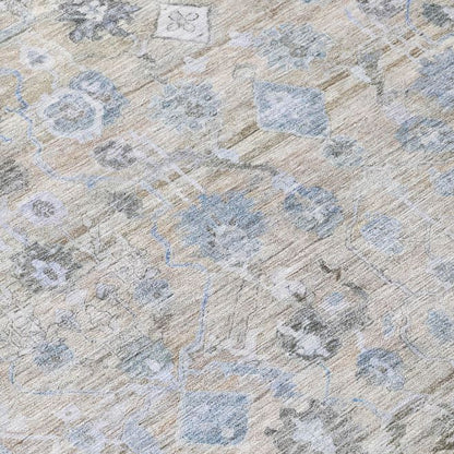 Laeel Beige Washable Indoor-Outdoor Rug