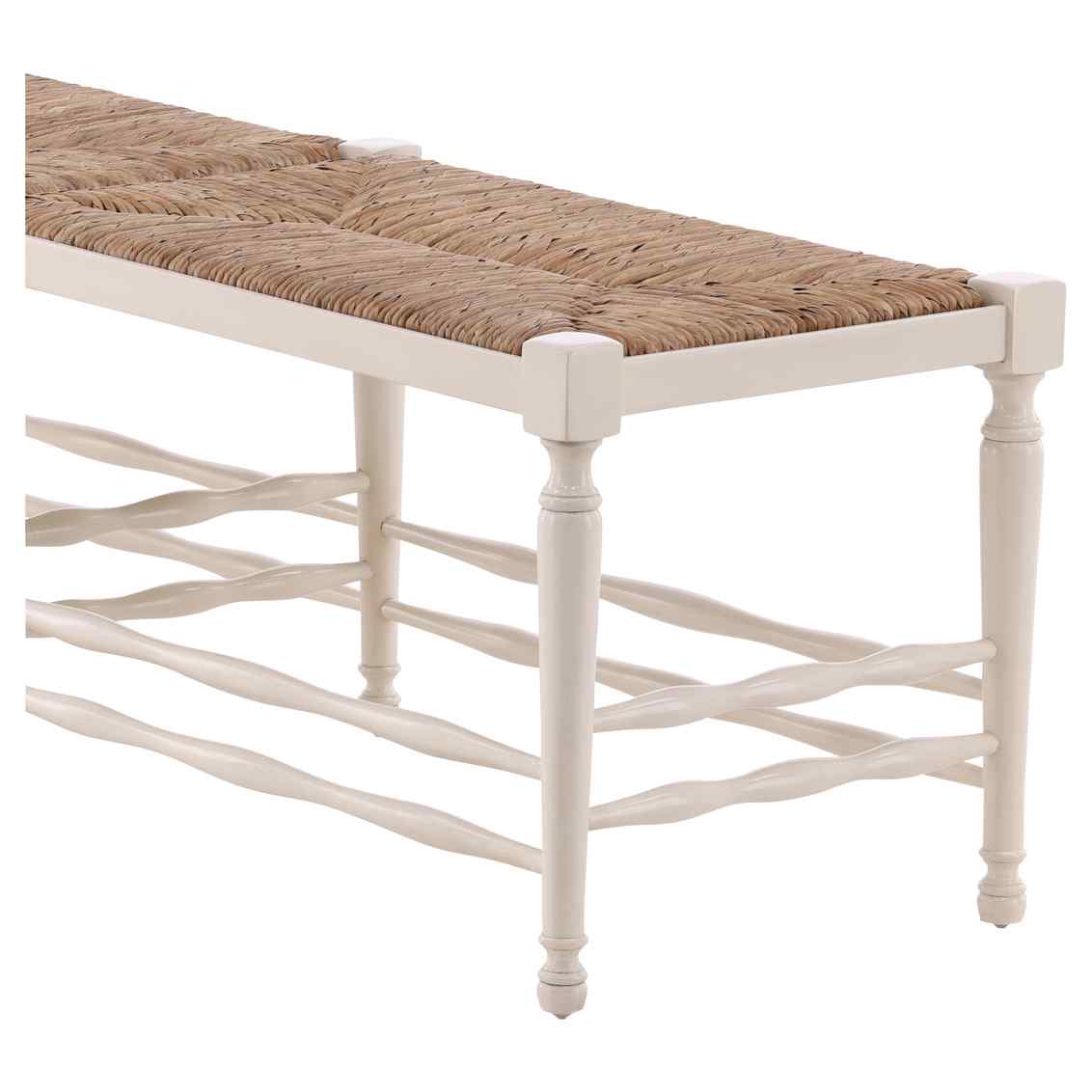 Reed Woven Rush Seat Bedroom Bench -- view 8