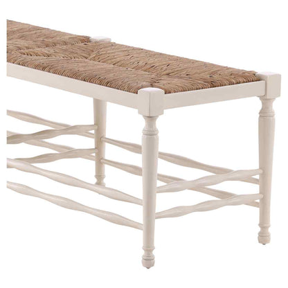 Reed Woven Rush Seat Bedroom Bench -- view 8