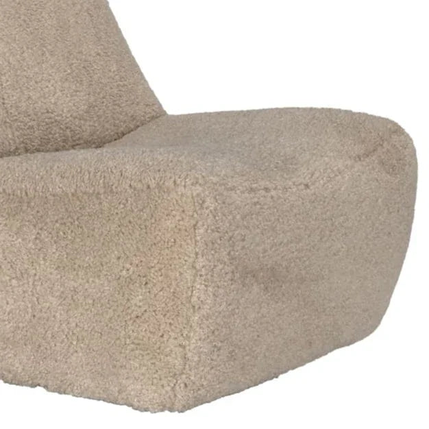 Mcclain Teddy Fleece Camel Swivel Chair -- view 2