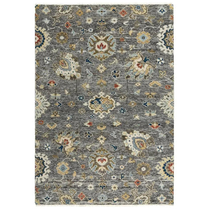 Abra Floral Gray Large Area Rugs For Living Room