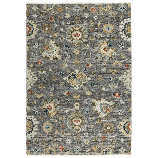 LOOMLAN Abra Floral Gray Large Area Rugs