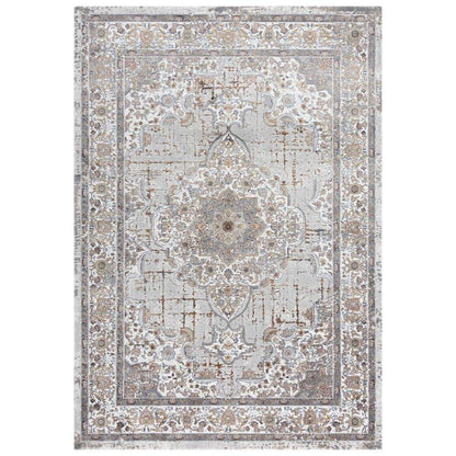 Cris Floral Medallion Gray Area Rugs For Living Room