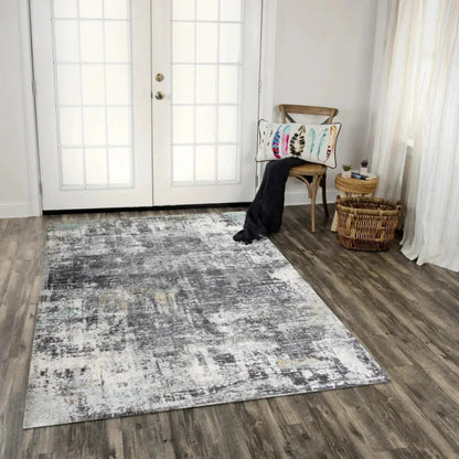 Chub Abstract Blue Kitchen Hallway Runner Rug -- blue