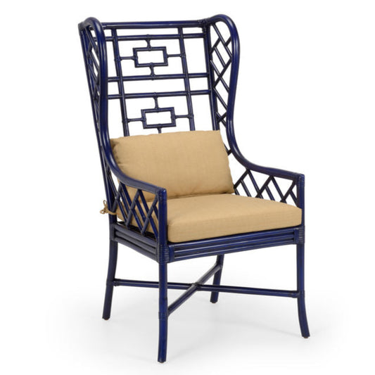 Wildwood Gwyneth Rattan Frame Comfortable Wing Chair