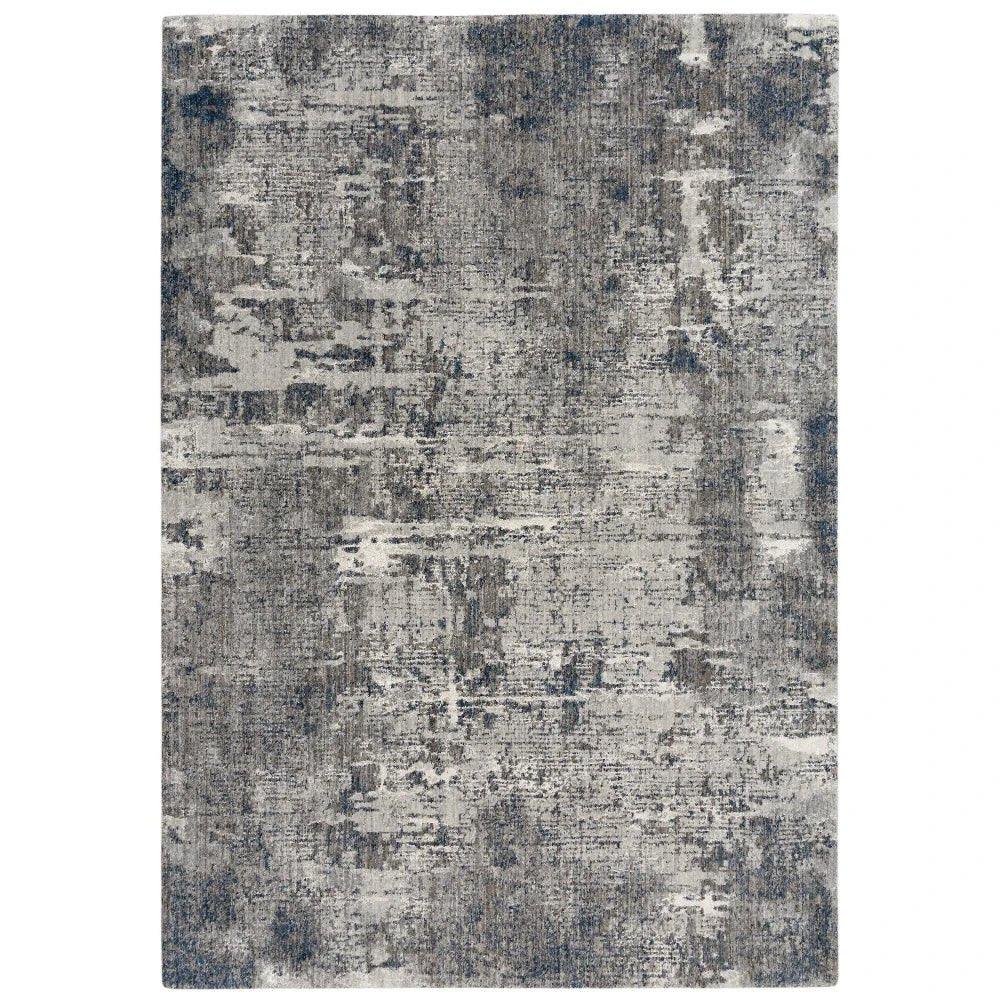 Auri Abstract Gray/ Blue Large Area Rugs