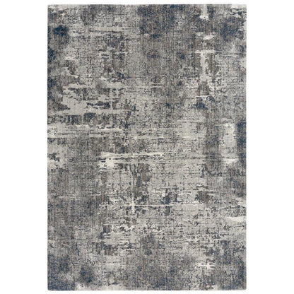 Auri Abstract Gray/ Blue Large Area Rugs