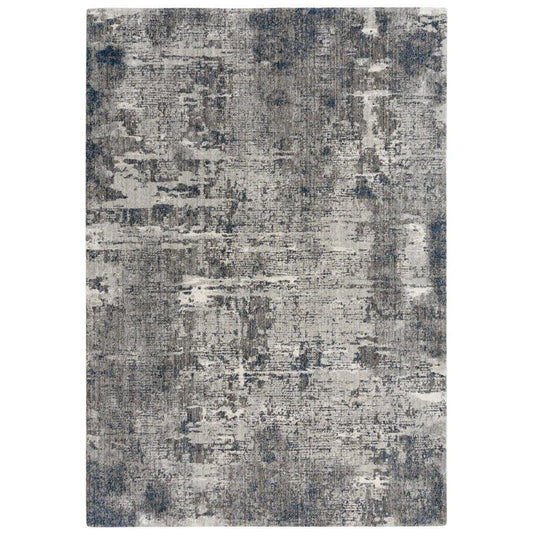 LOOMLAN Auri Abstract Gray/ Blue Large Area Rugs