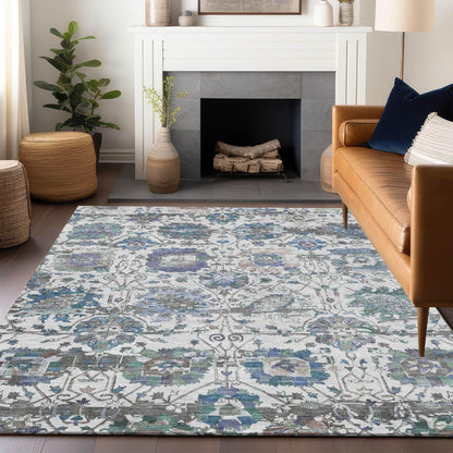 Haelira Ivory Washable Indoor-Outdoor Rug -- ivory