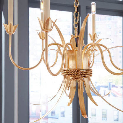 Mignon Gold Leaf Warm Glow Chandelier