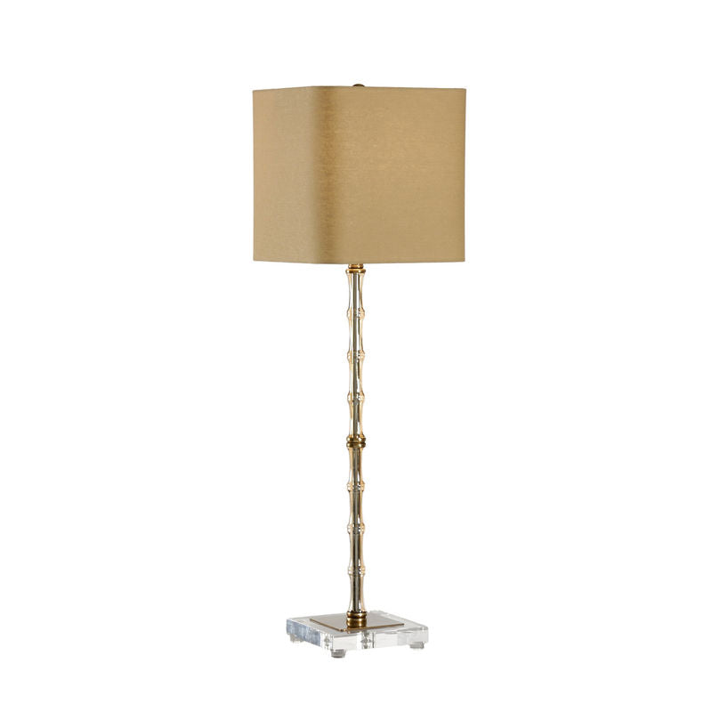 Chelsea House Phillips Bamboo Brass And Crystal Design Table Lamp